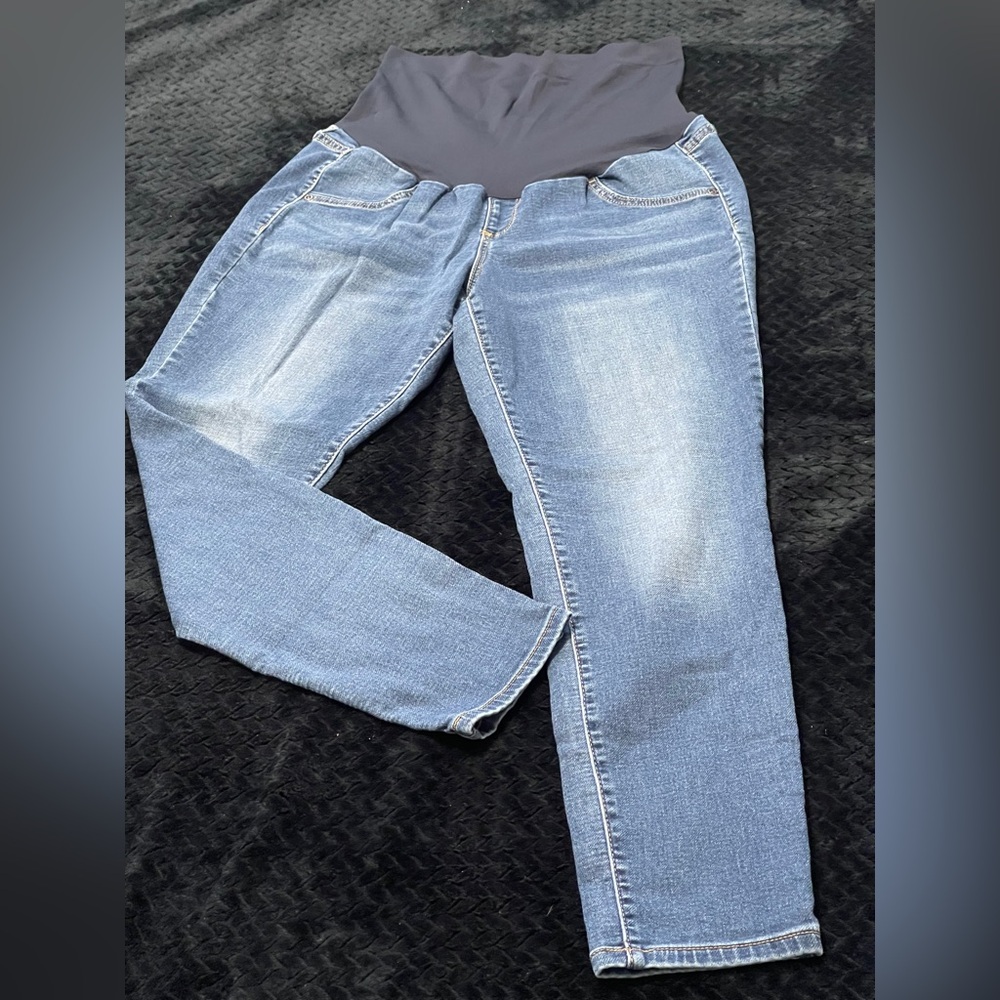 Stylish Blue Maternity Jeans a:glow 14 legging